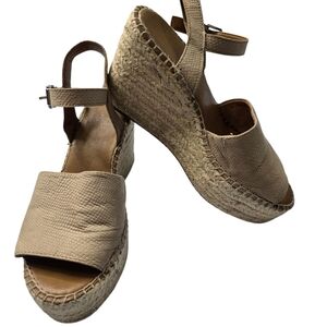 Franco Sarto Takara Leather Wedge Sandals